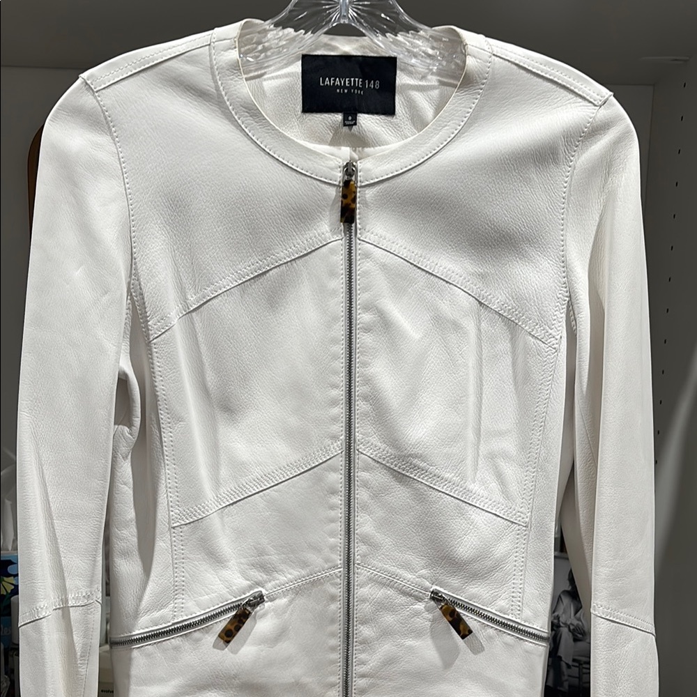 White leather jacket - Lafayette 148